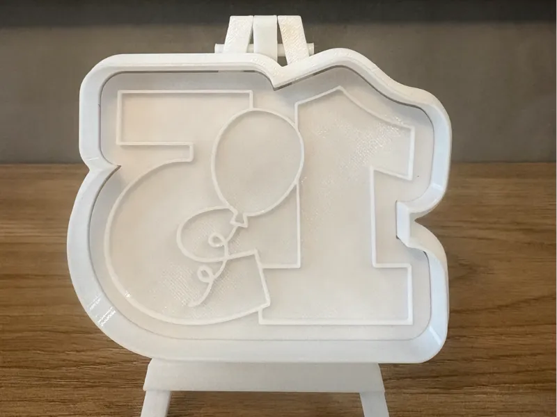 Birthday cookie- number 15 - cookie cutter+stamp