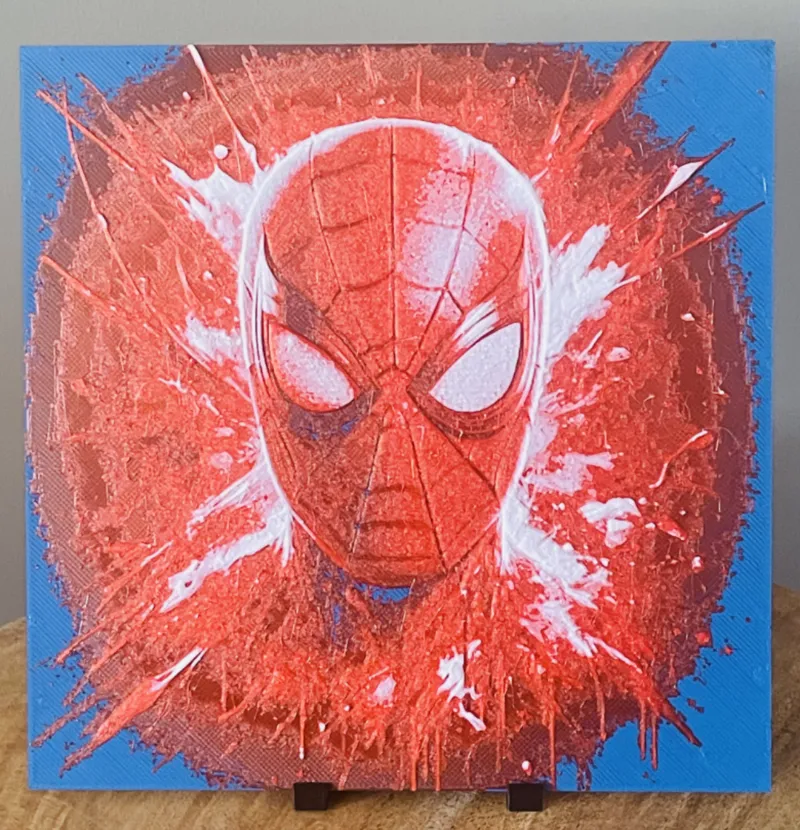 Marvel Spiderman with splatters HueForge