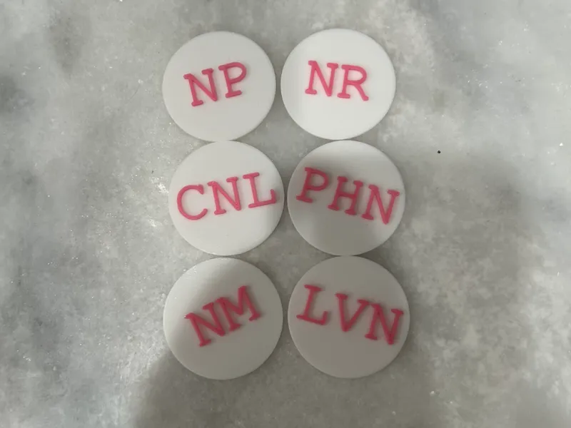 BADGE TAGS FOR NURSES