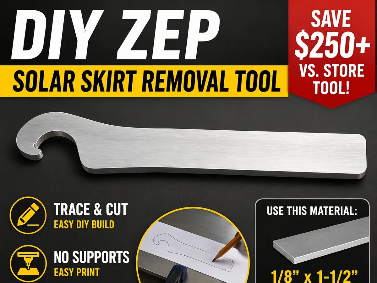 DIY Zep Solar Skirt Removal Tool - Free 3D Print Model - MakerWorld
