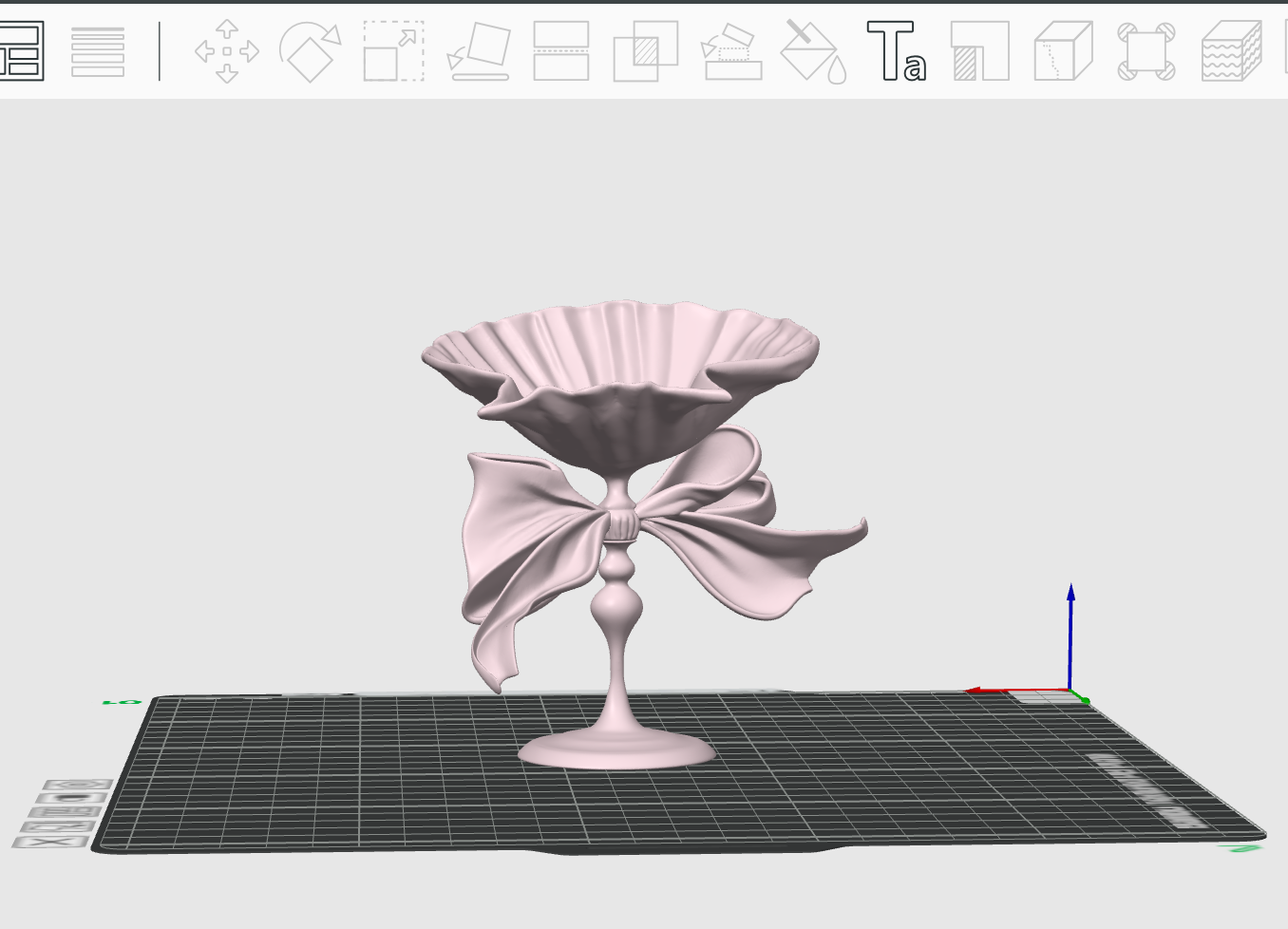 Miniatura 3 do modelo 3D 贝壳蝴蝶结高脚杯-首饰托盘