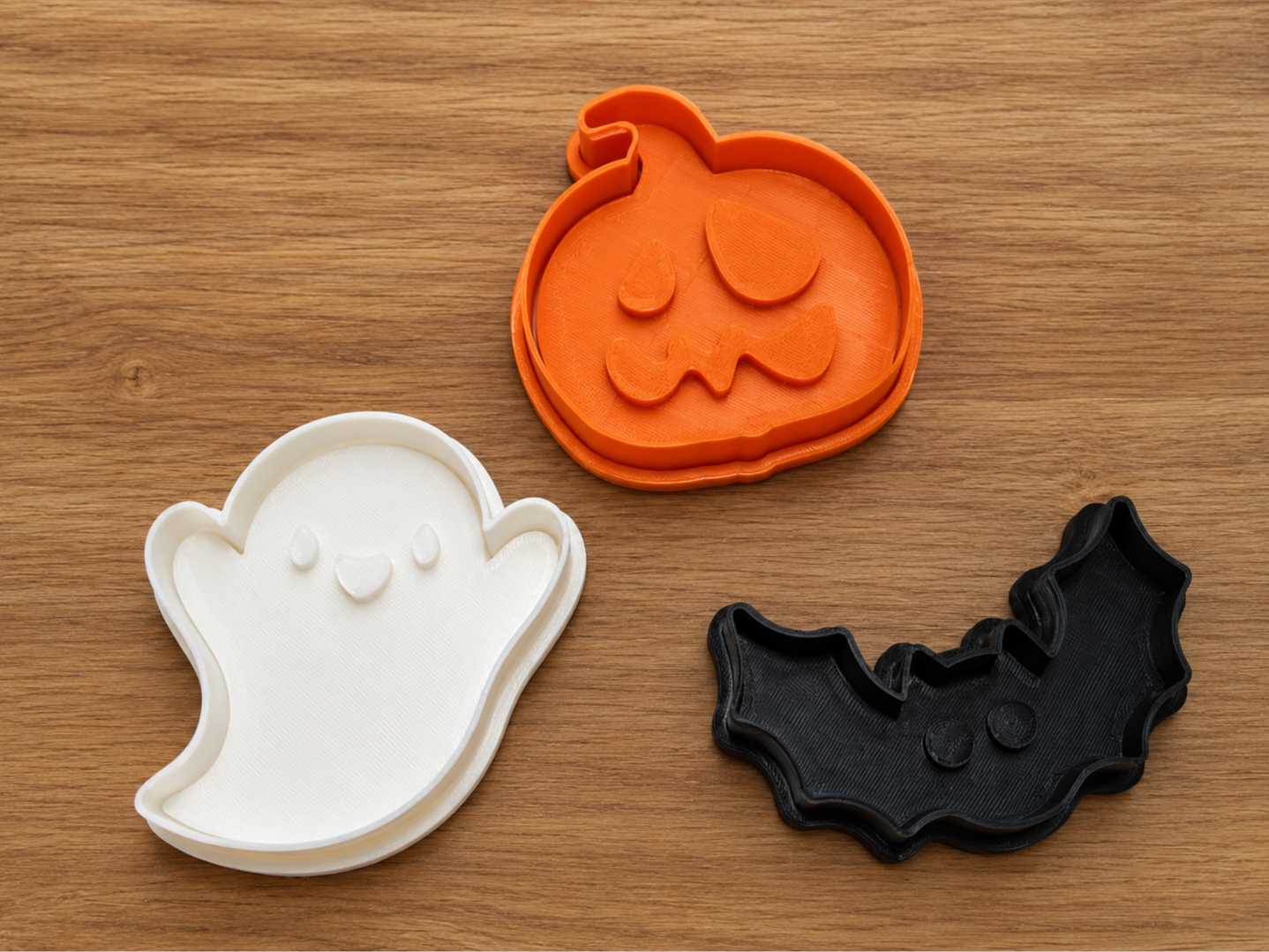 Halloween Cookie Cutters - Pumpkin, Ghost & Bat - 1
