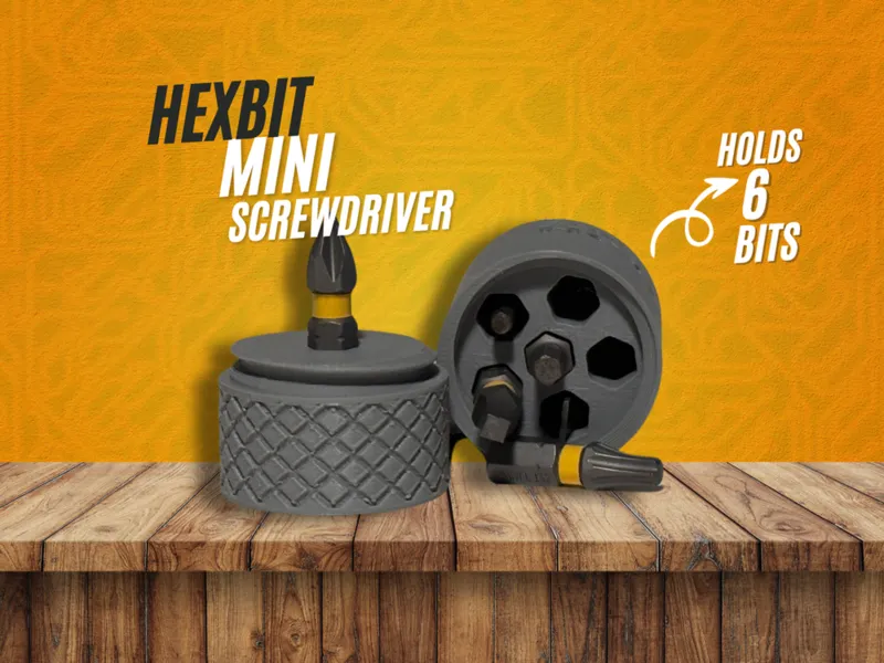 HexBit Mini Screwdriver - Fits 1/4" hex bits