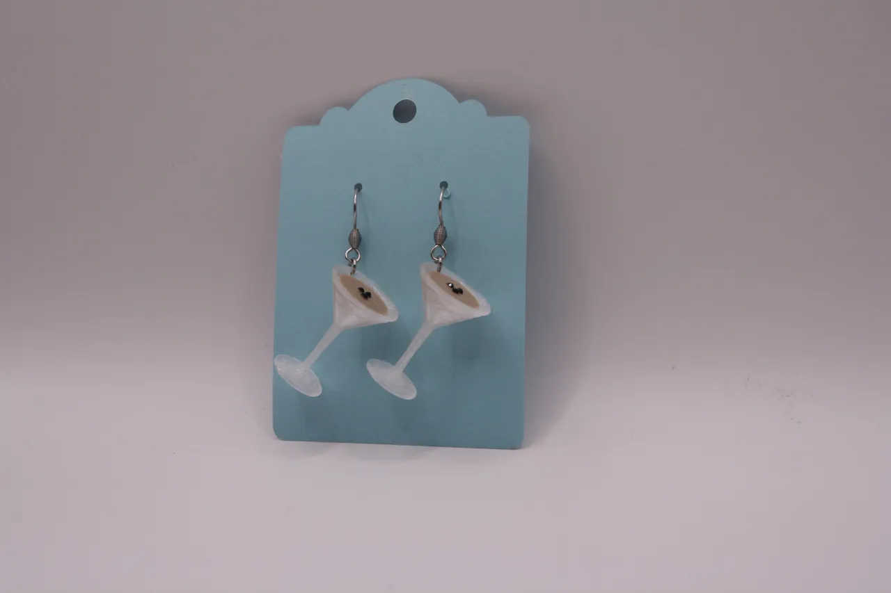 Martini Glass Earrings (No AMS) view 2