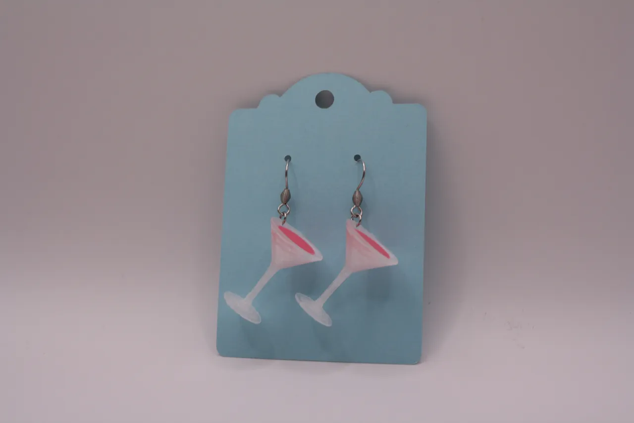Martini Glass Earrings (No AMS) view 3