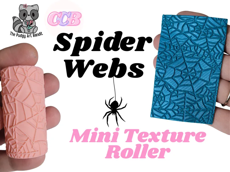 Spider Webs Halloween Polymer Clay Texture Roller