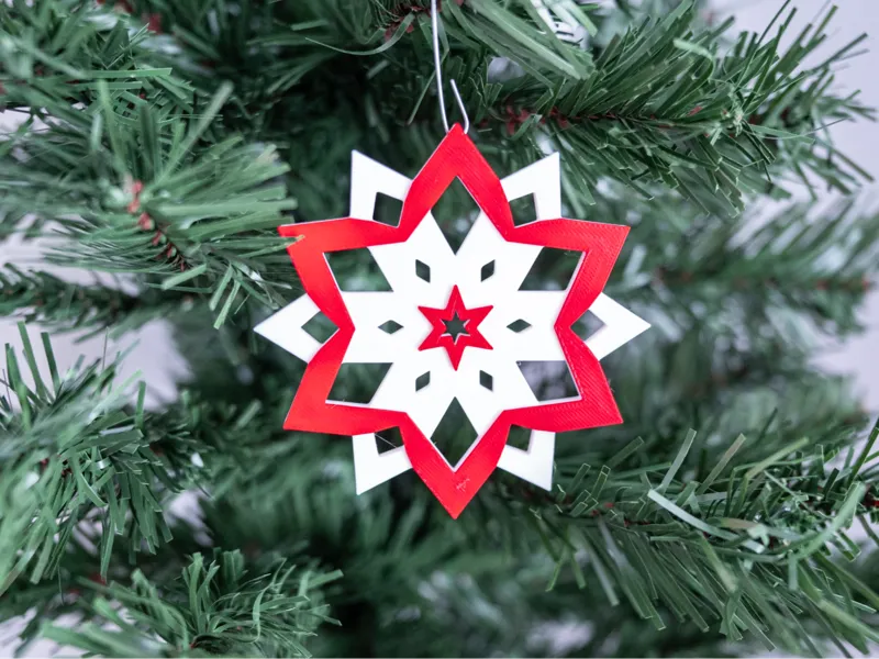 Snowflake Christmas Ornament - Design 5