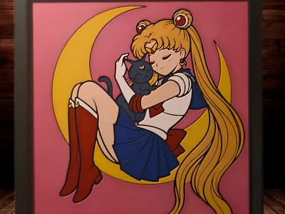 Sailor Moon and Luna