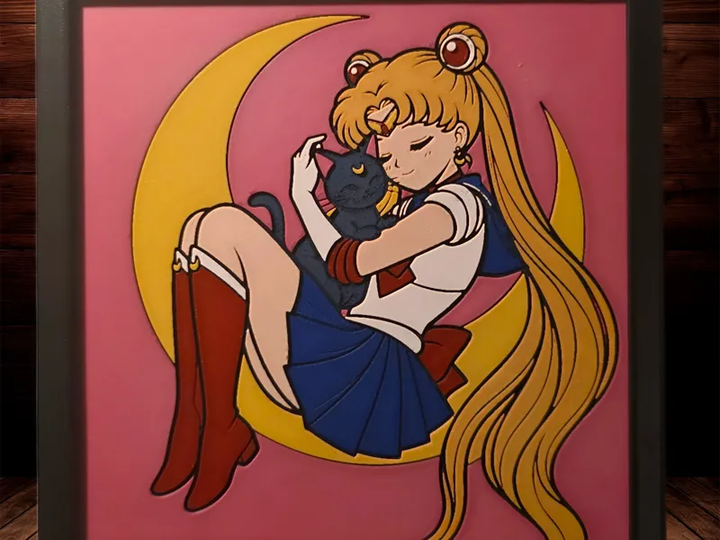 Sailor Moon and Luna