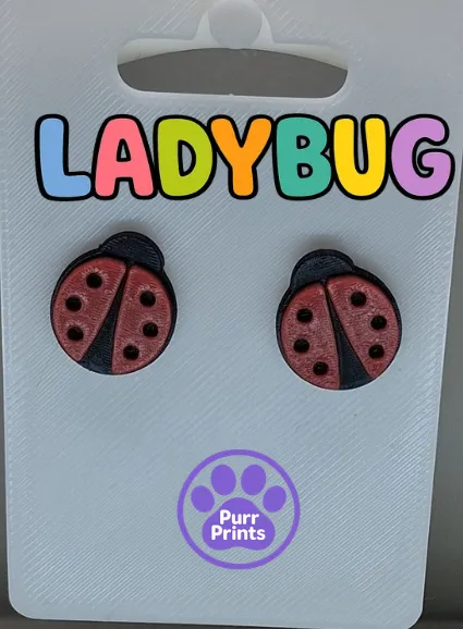 Garden Friends Earrings - Bee, Sunflower, Ladybug view 4