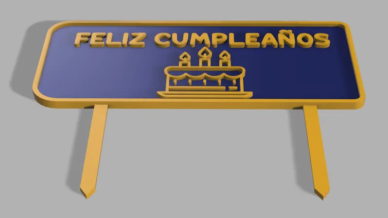 Caketopper Feliz Cumpleaños