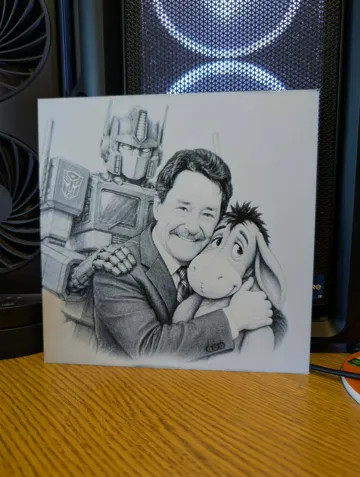 Cuadro decorativo en 3D: Goodbye hug - Peter cullen - hueforge — vista de referencia 3