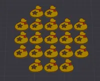 20 Bells, 20 Bell bags, 40 character tokens in 4 colors
