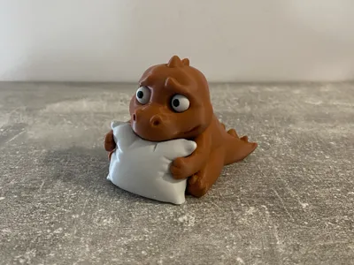 Sleepy scared Dino
