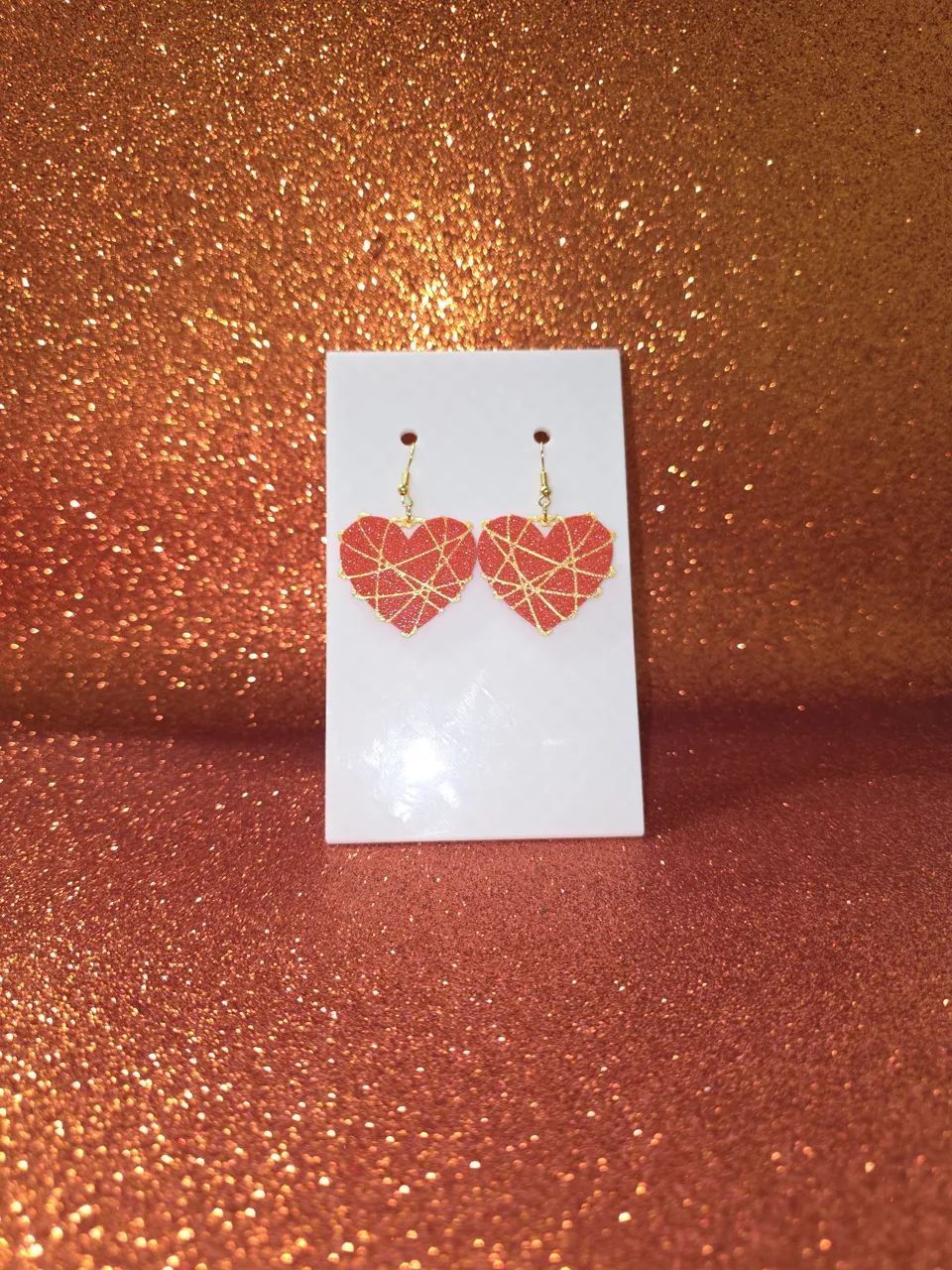 Heart bound earrings view 2