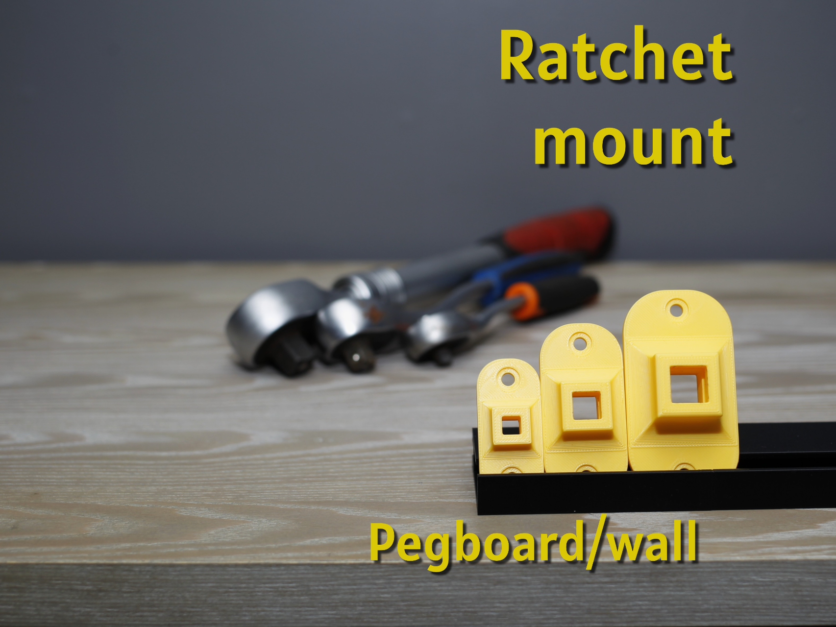 Ratchet pegboard/wall mount