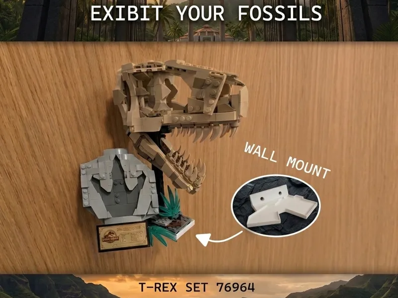 T-Rex Skull wall mount - set 76964