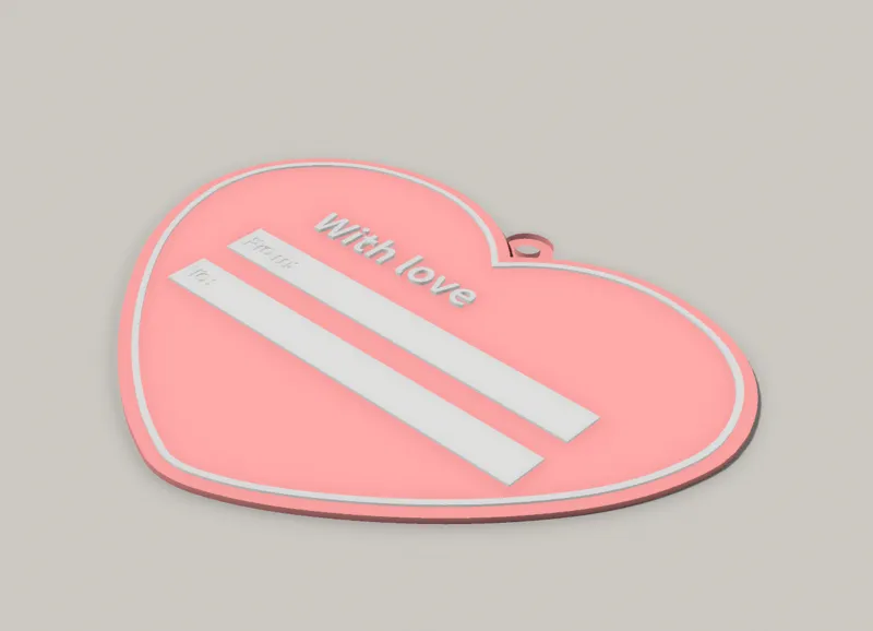 Valentine Card - heart shaped