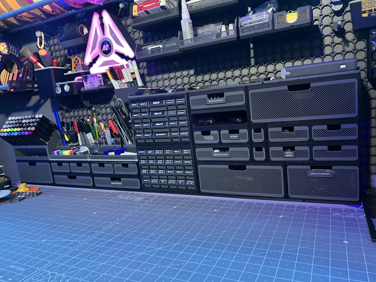 Rugged Drawer System - Gridfinity Organizer view 2