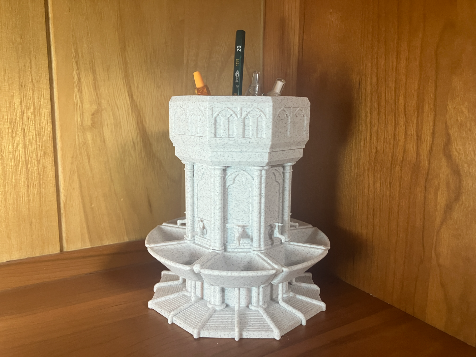 Miniatura 1 do modelo 3D 哈利波特密室洗手池花盆/笔筒/鸟食器
