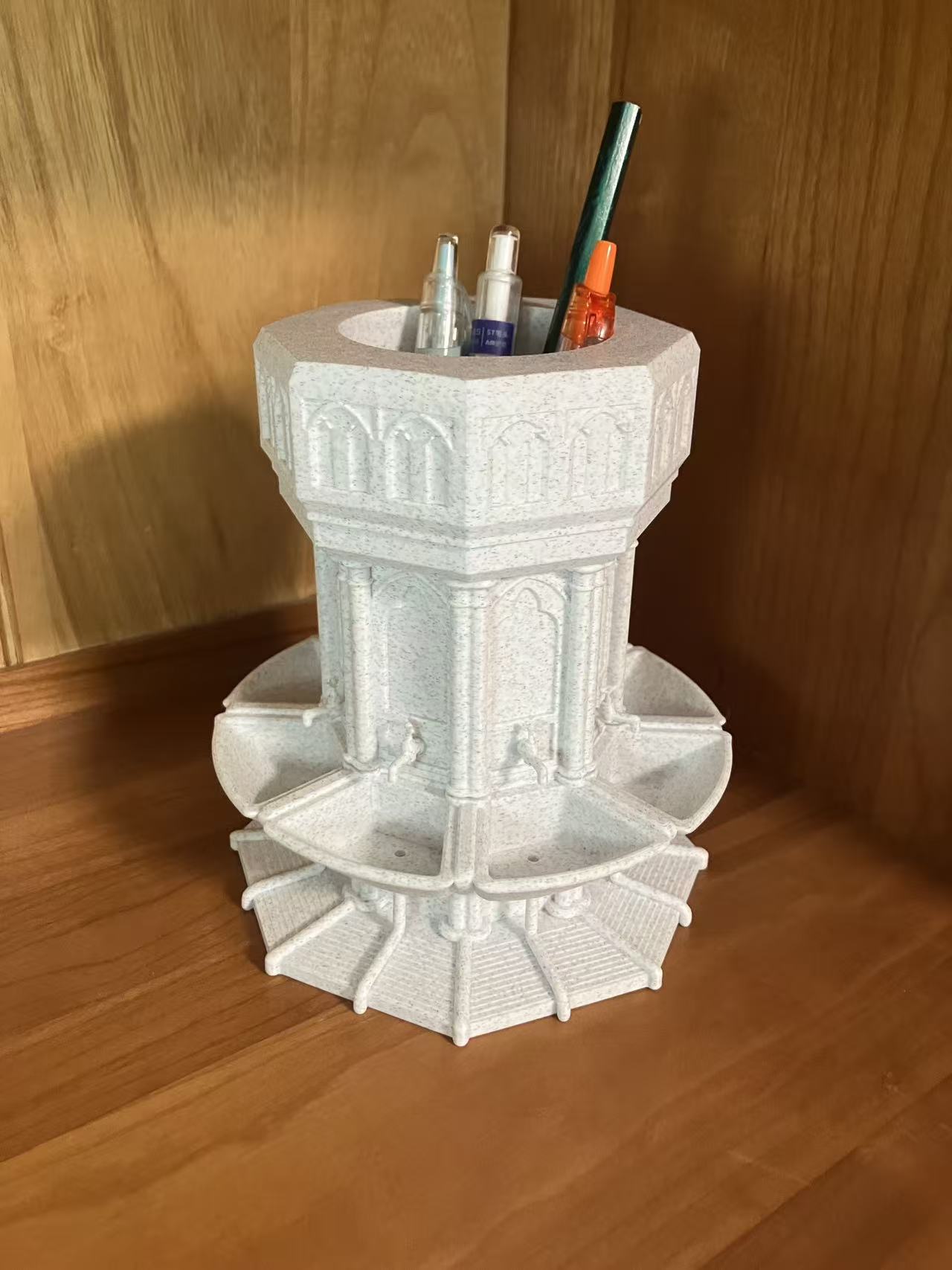 Miniatura 2 do modelo 3D 哈利波特密室洗手池花盆/笔筒/鸟食器