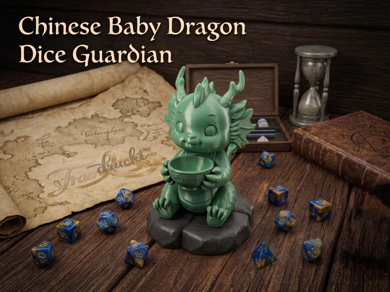Chinese Baby Dragon Dice Guardian