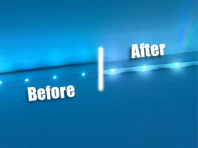 Snap-On LED Strip Diffuser (No Tools)