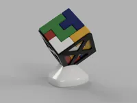 Puzzle cube 4x4 et son support — photo 1