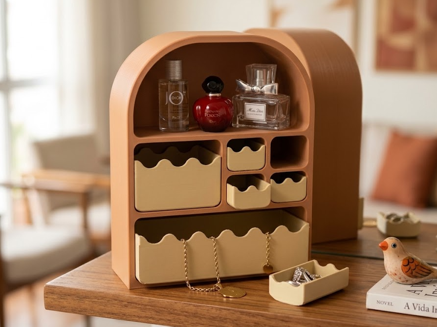 Jewelry & Perfume Organizer Vanity Storage Rack - 3D printed Other House Models, in stock in India
