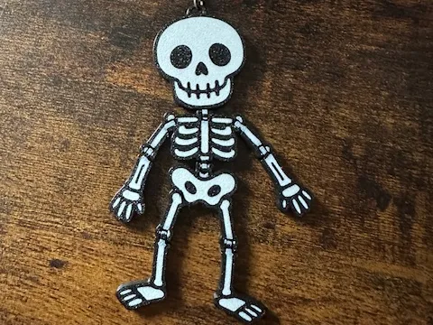 Flexi Halloween skeleton keychain