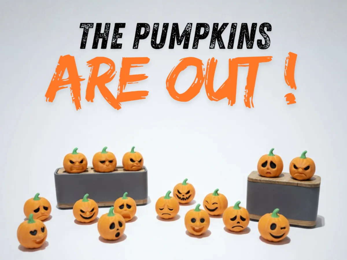 PUMPKINS ARE OUT / GRIMACING PUMPKINS / HALLOWEEN by Sektor 7 Studios MakerWorld: Download Free 3D Models - 3D model önizlemesi