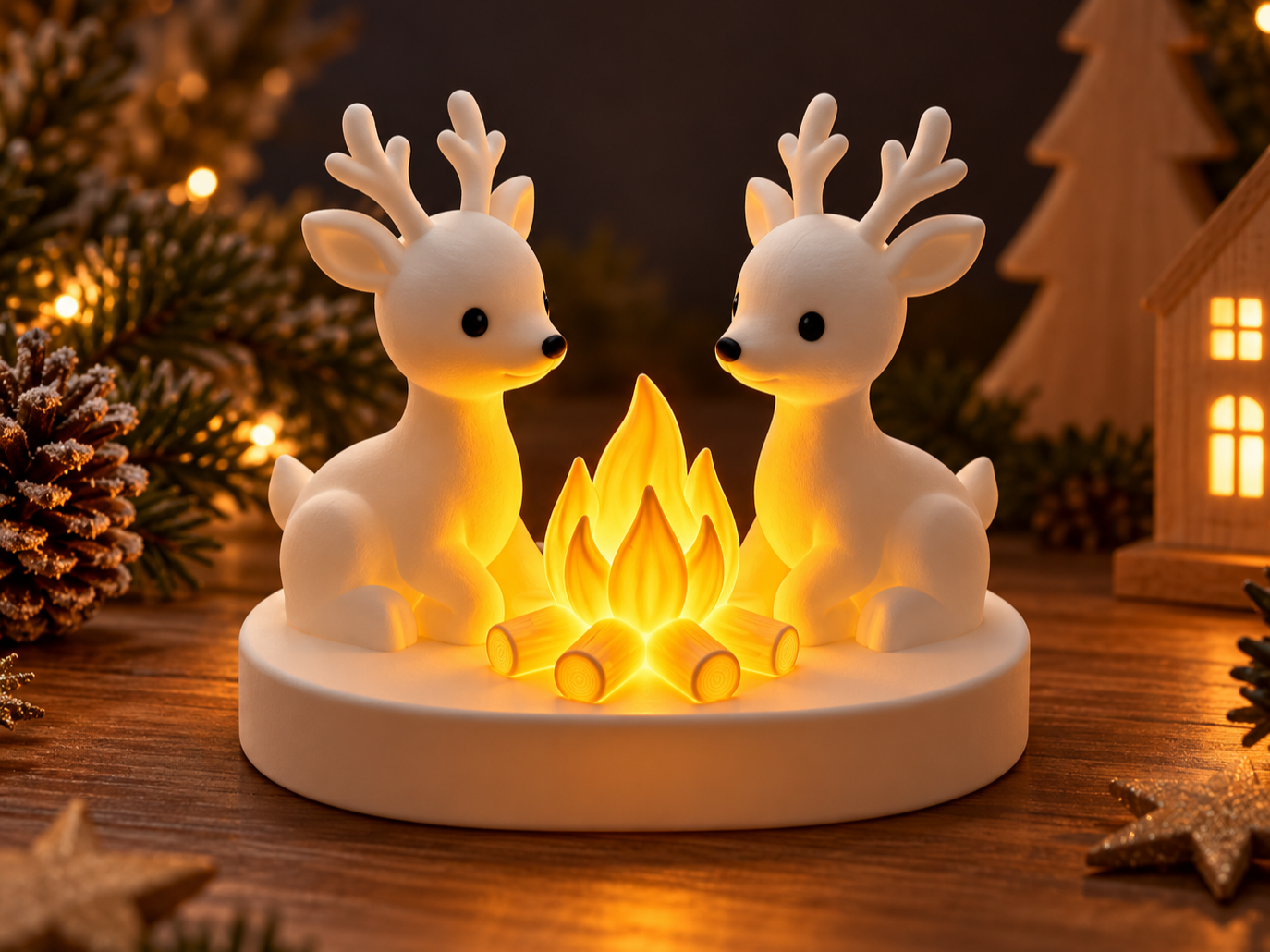 Magische Rentier-Weihnachtsdeko LED - 1