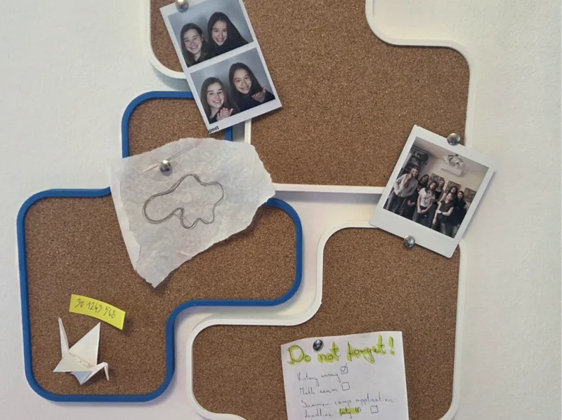 Modular Cork Embedded Pinboard