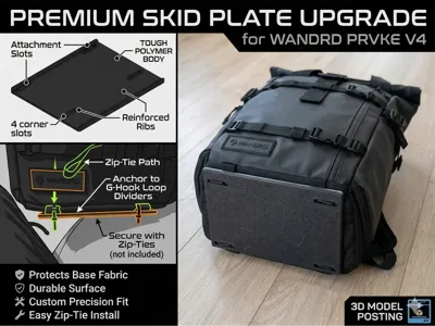 Skid Plate for WANDRD PRVKE V4 31L Backpack
