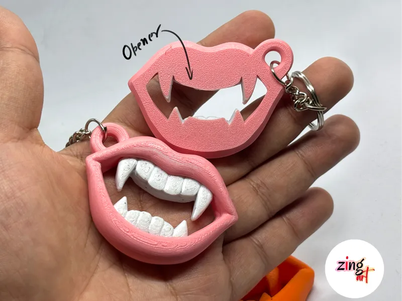 Vampire Teeth Bottle Opener + Keychain
