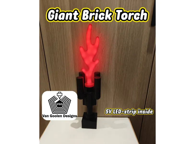 Giant Brick Torch (5V LED inside)
