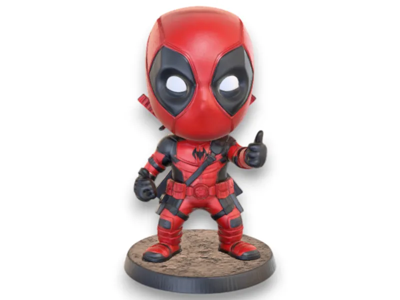 Deadpool Chibi con Katanas