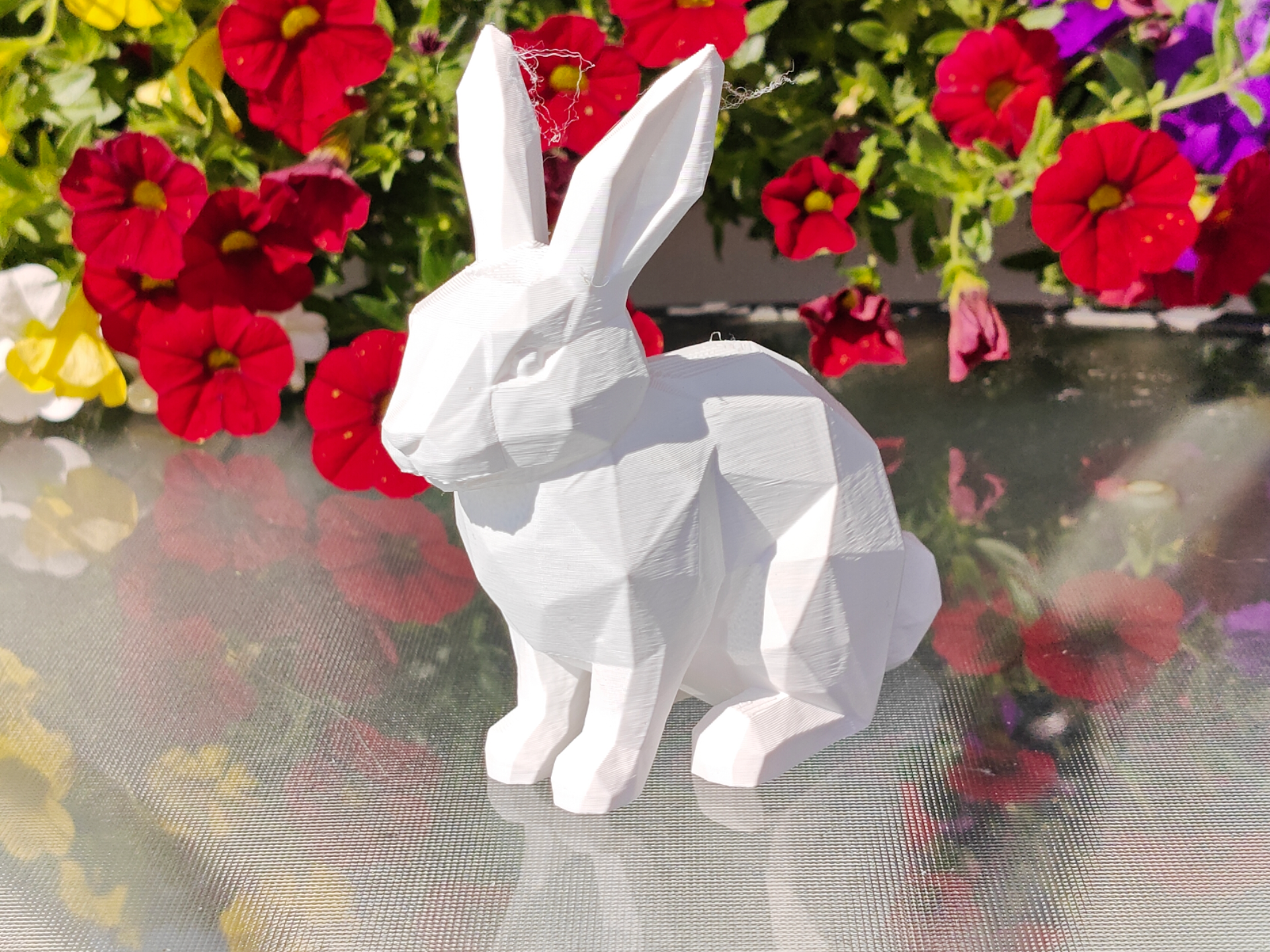 Geometric Low Poly Rabbit Figurine