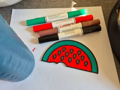 Kids Coloring - Watermelon, Pizza, Sheep Set