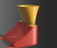 Funnel for the desiccant bin above.