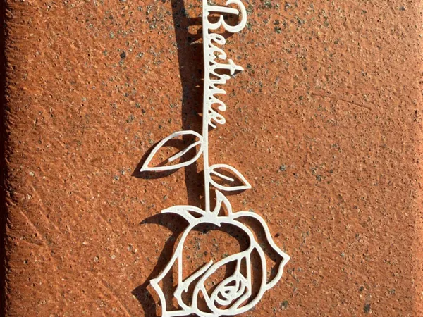 Rose dédicace avec prénom