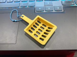 cat litter scoop keychain