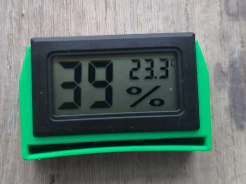 square Hygrometer holder/bracket for Dyna Dry Box