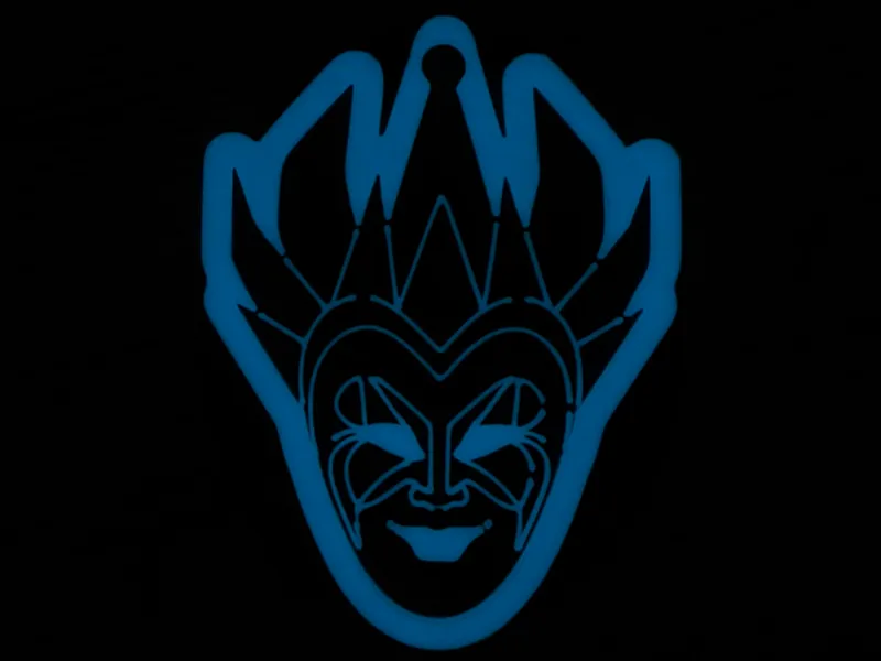 Boris Brejcha Mask Keychain glow in the dark