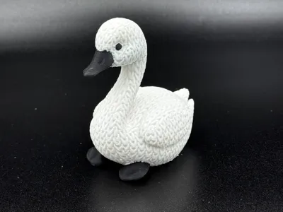 Cute Knitted Baby Swan