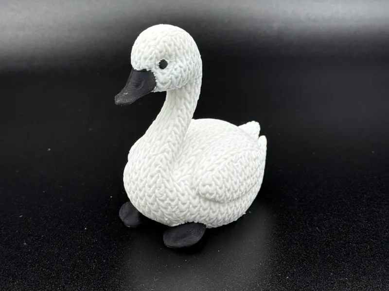 Cute Knitted Baby Swan