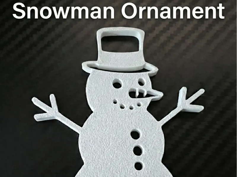 2025 Snowman Ornament - Flat Single Color Print