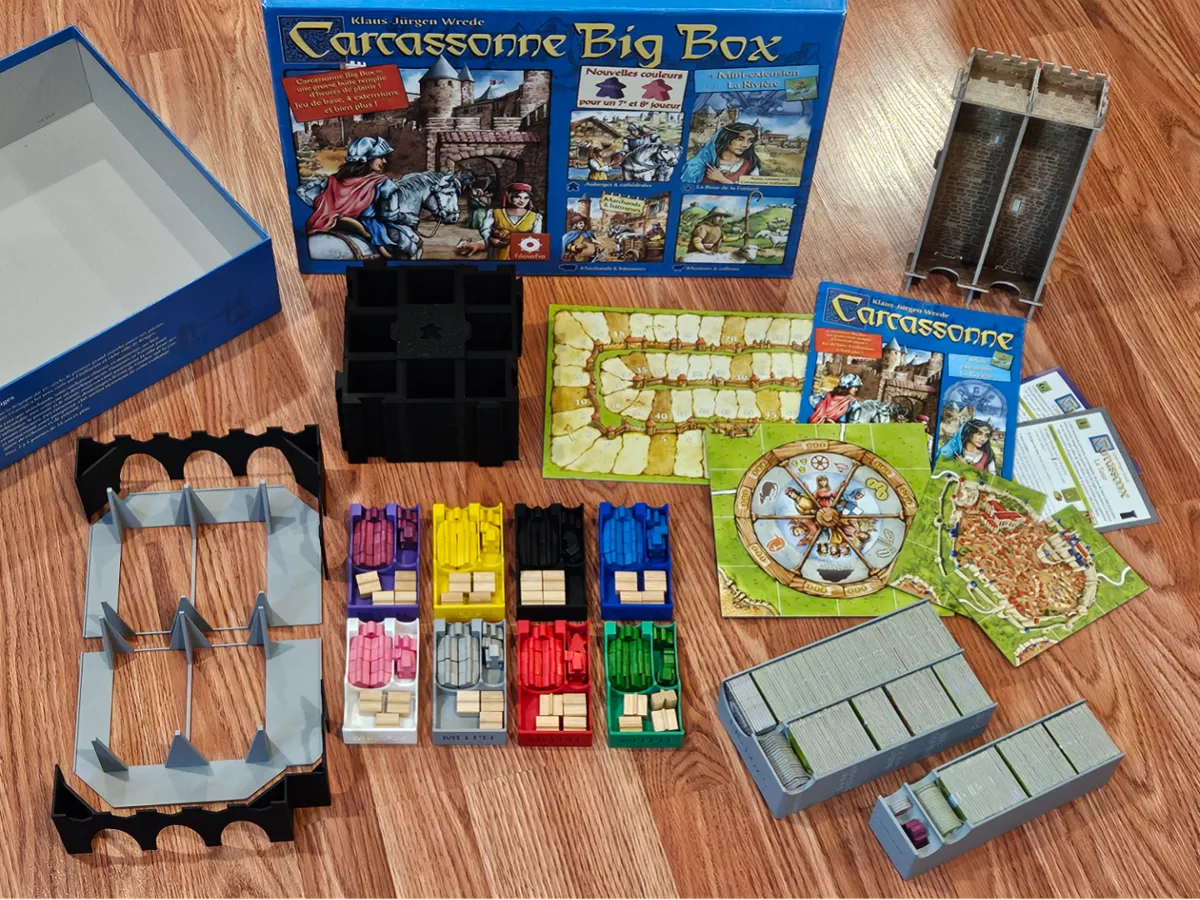 Xerses - Carcassonne Big Box 5 + Expansions Insert - Free 3D Print ...
