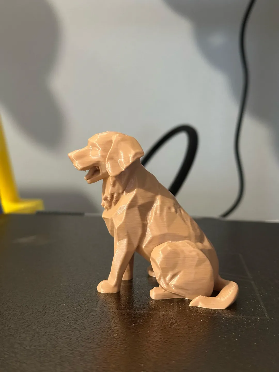 Low Poly Golden Retriever view 3
