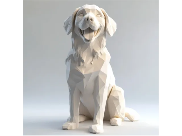 Low Poly Golden Retriever